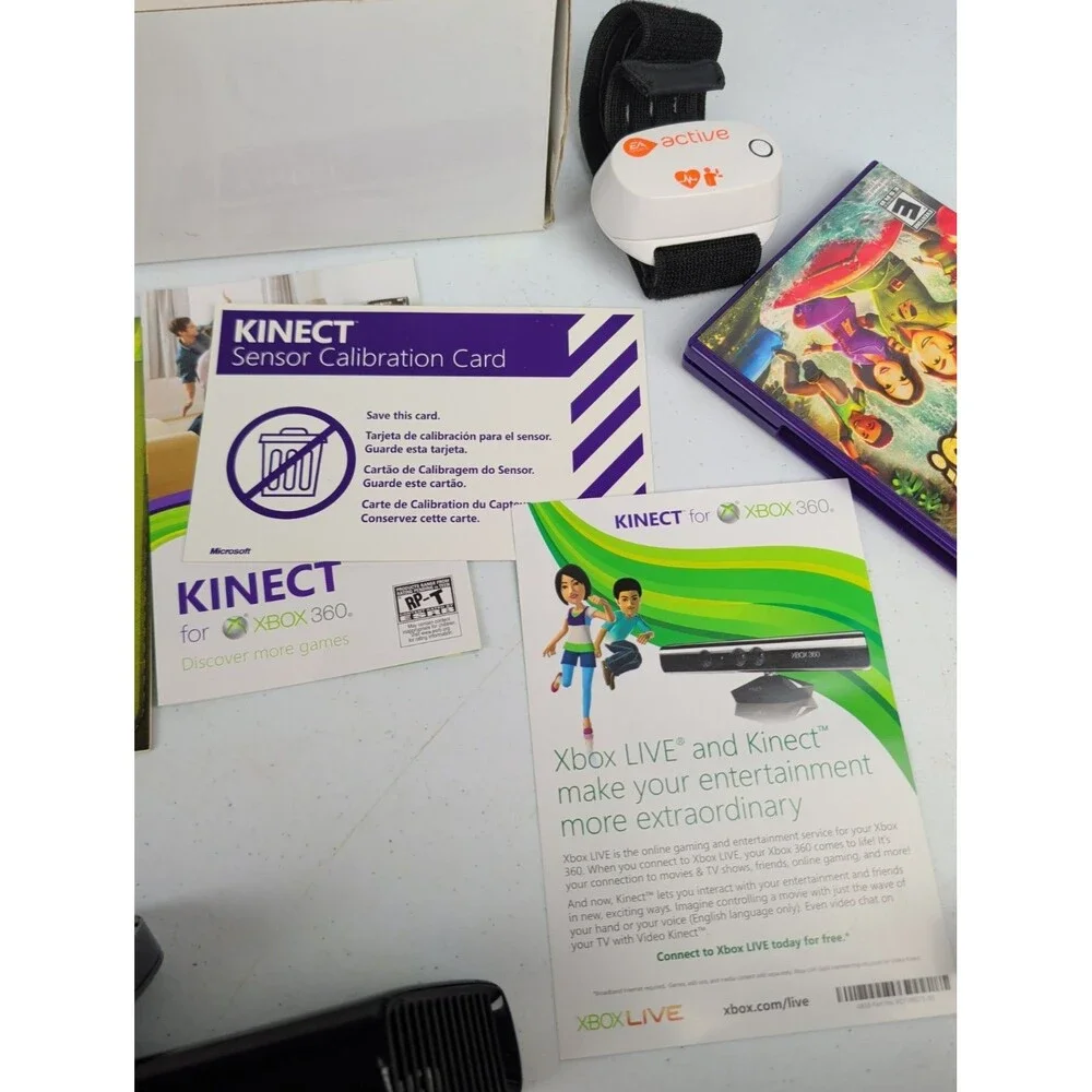 Microsoft Xbox 360 Kinect Sensor IN BOX Tested & Working W/ GAME